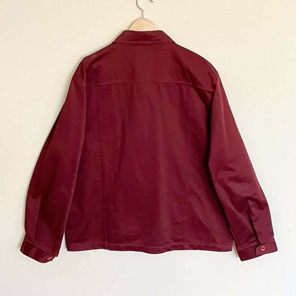 Robert Graham Burgundy Canvas Full Zip Jacket Men’s size Large - Picture 6 of 8